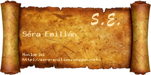 Séra Emilián névjegykártya